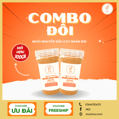 Combo 2 muoi nhuyen sieu cay 100g